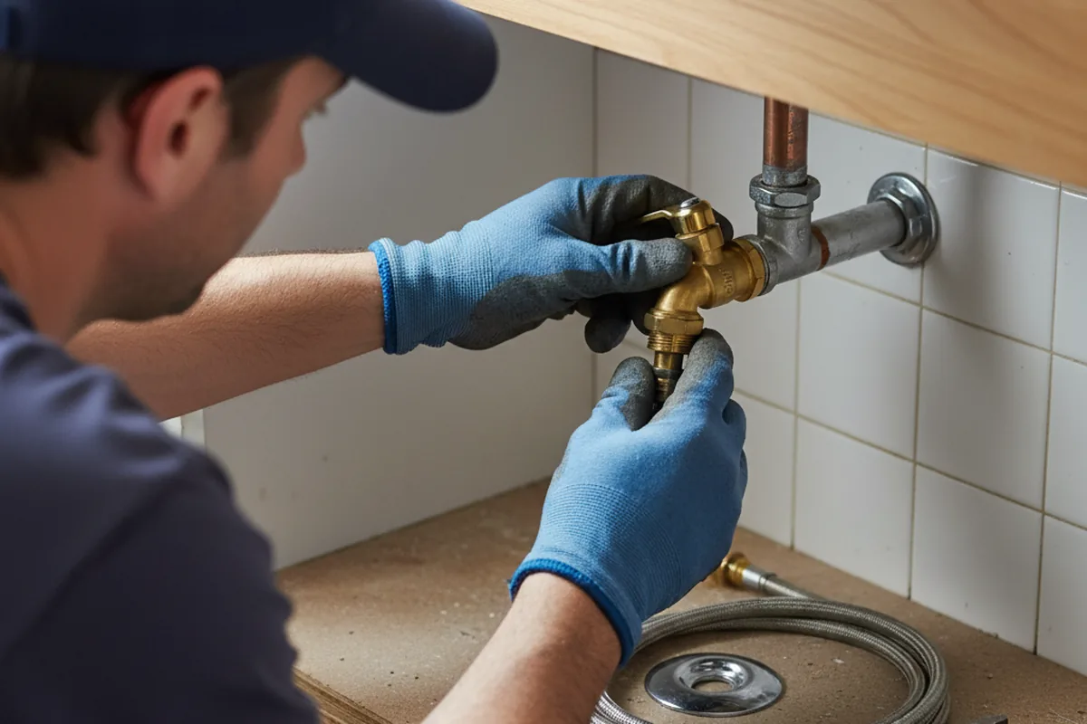 Shutoff valve and fitting work during Emergency Plumbing in Frostburg